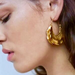 Anthropologie Gold Statement Earrings